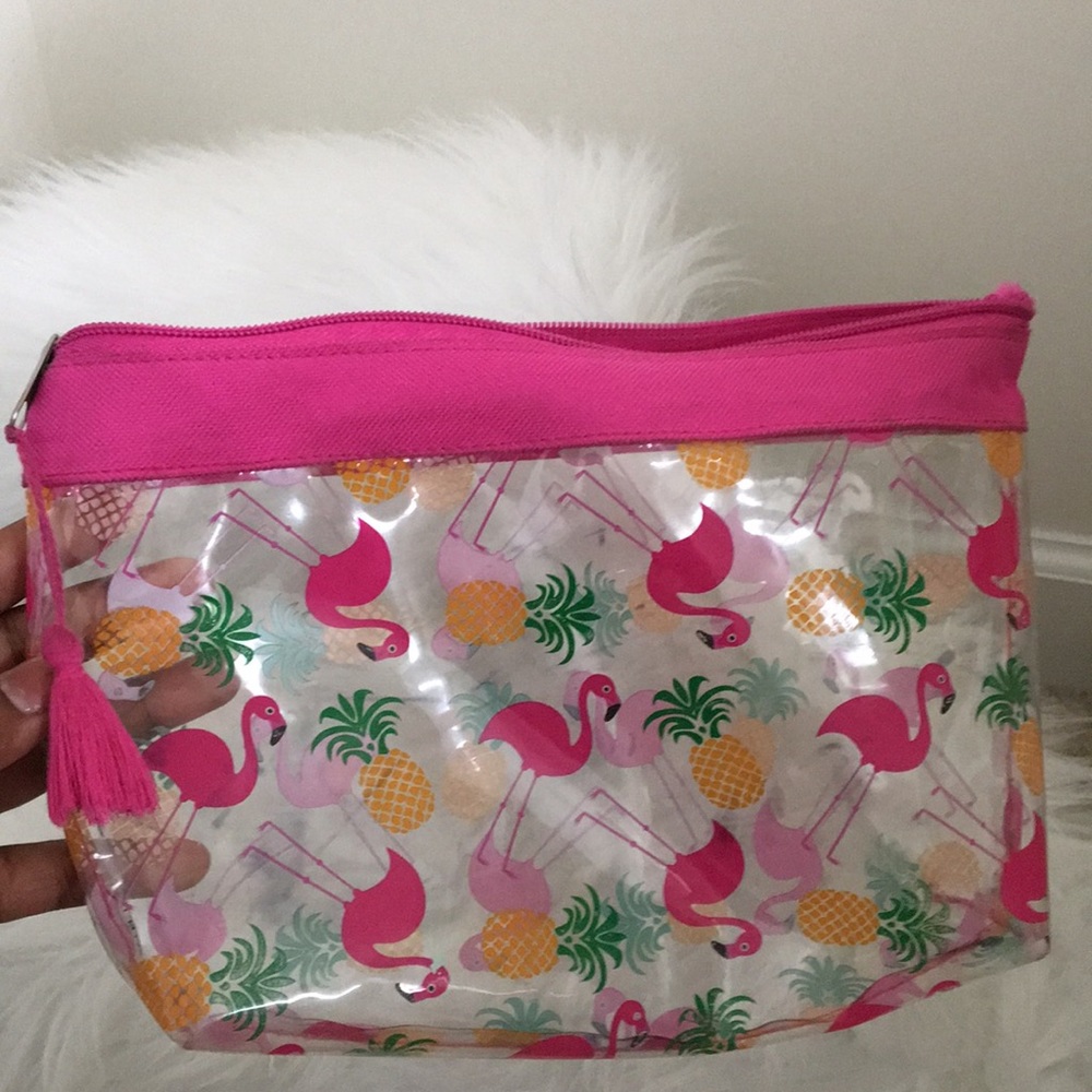 Flamingo and pineapple travel bag.